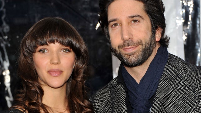 Zoe Buckman and actor David Schwimmer attend the New York premiere of "Arthur" on April 5, 2011, in New York. 