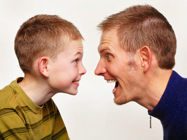 father, son, parent, child, faces, facial expression, close-up, silly, goofy, stock, 4x3 