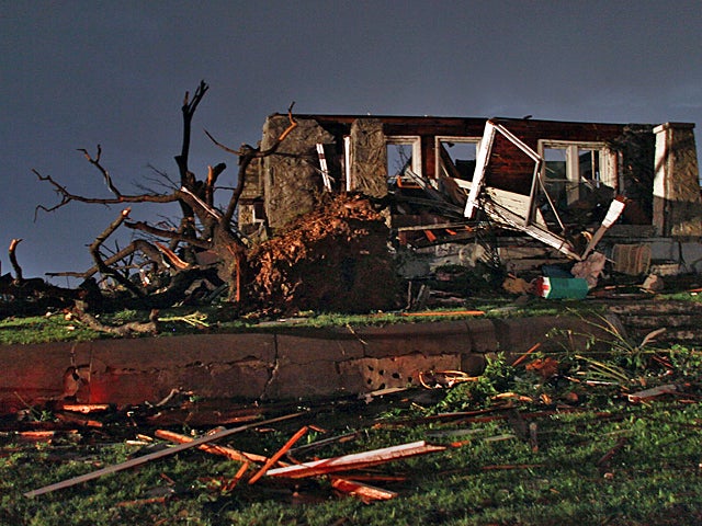 damaged home in Joplin, Missouri 