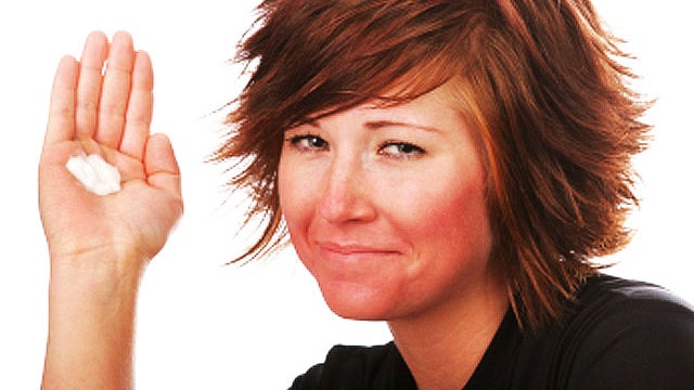 sunburn, woman, face, sunscreen, regret, stock, 4x3 