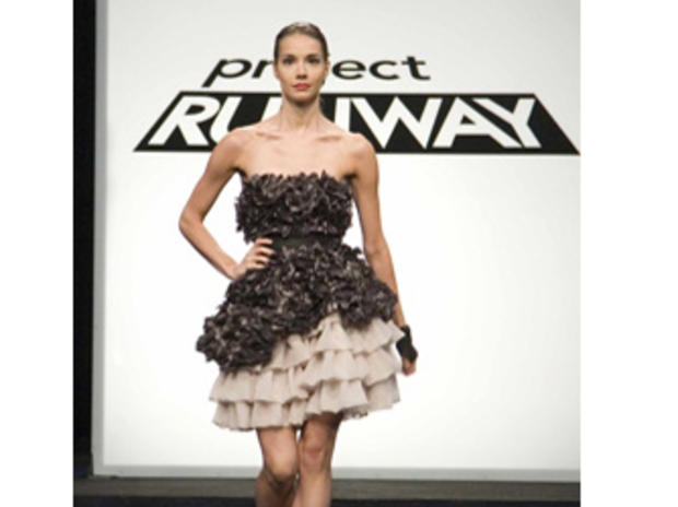 Straub's winning look from the first Project Runway challenge 