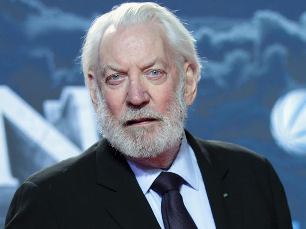 Donald Sutherland arrives for the "The Pillars of the Earth" premiere on Oct. 26, 2010, in Berlin.  