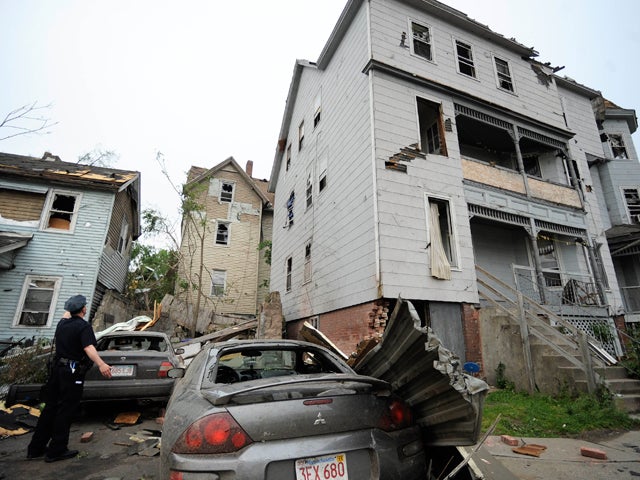 police officer checks on people 