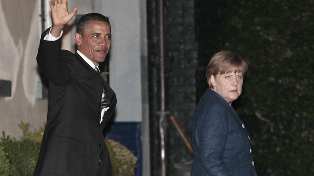 President Obama with German Chancellor Angela Merkel 