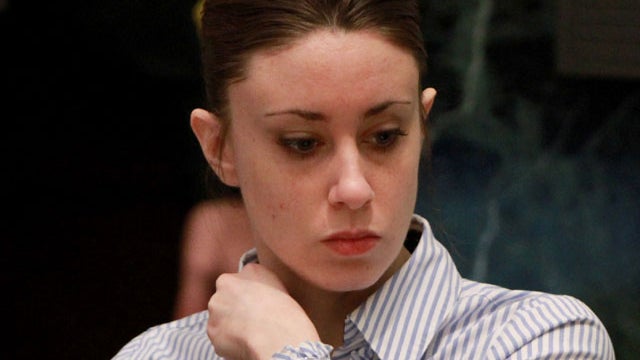 Casey Anthony stares after a spectator interrupts during jury selection in her trial at the Pinellas County Criminal Justice Center in Clearwater, Fla. Friday, May 20, 2011. Anthony is accused of killing her 2-year-old daughter Caylee in 2008. (AP Photo/G 