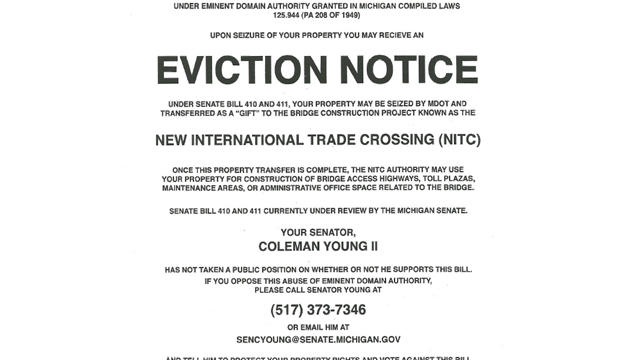 Fake Michigan eviction notice 