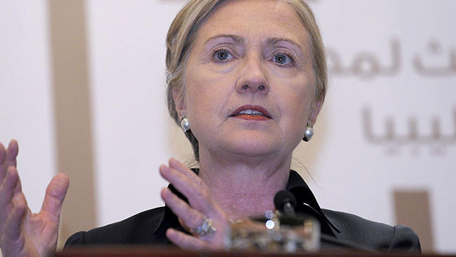 Secretary of State Hillary Rodham Clinton speaks during a news conference at the Emirates Palace Hotel in Abu Dhabi, United Arab Emirates, June 9, 2011, following the Third Contact Group Meeting on Libya. 