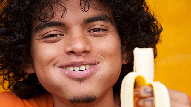 eating, banana, boy, electrolyte, potassium, afro, stock, 4x3 