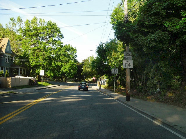 driving, rhode island, neighborhood, road 