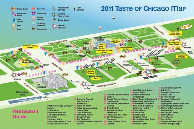 Taste Of Chicago Map 