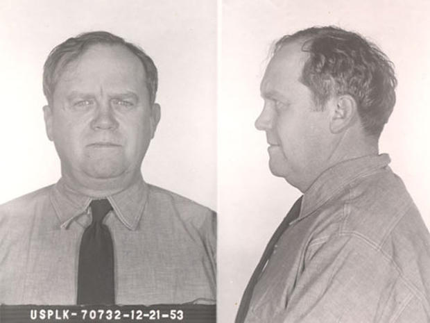 Benny Binion booking photo after his arrest in 1953. 
