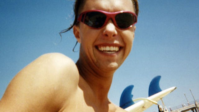 Michael Golub, aka "California Mike," on the beach in 1996. 