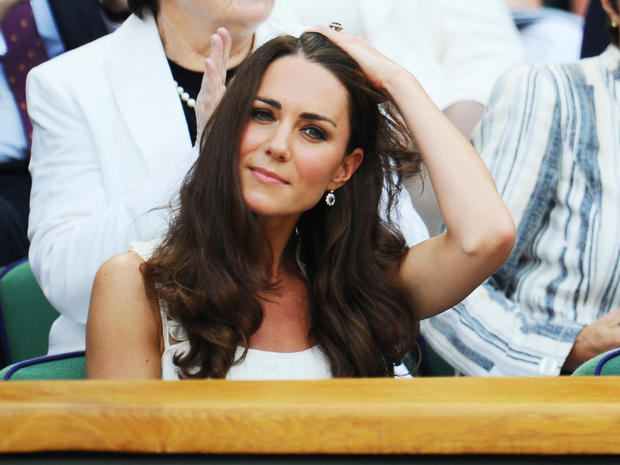 Catherine, Duchess of Cambridge, AT fourth round match between  Andy Murray of Great Britain and  Richard Gasquet of France on Day Seven of the Wimbledon Tennis Championships this week 