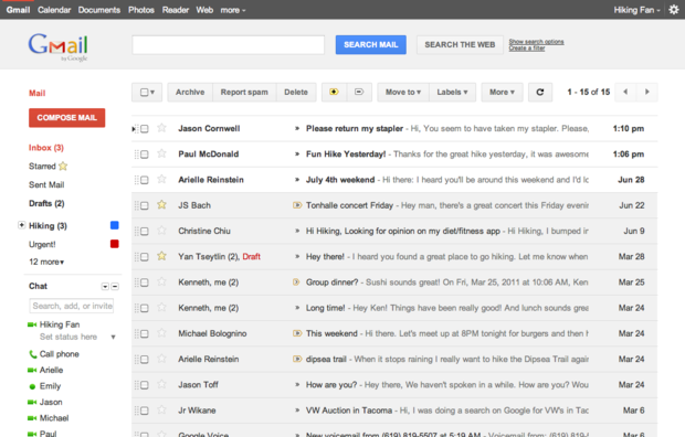 Gmail get a new look, similarities to Google+ 