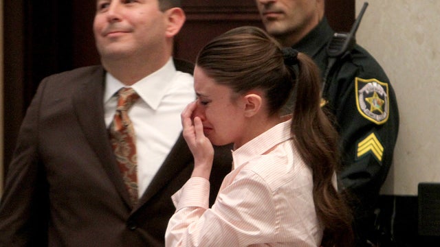 Defense attorney Jose Baez and Casey Anthony, hug after the jury acquitted her of murdering her daughter 