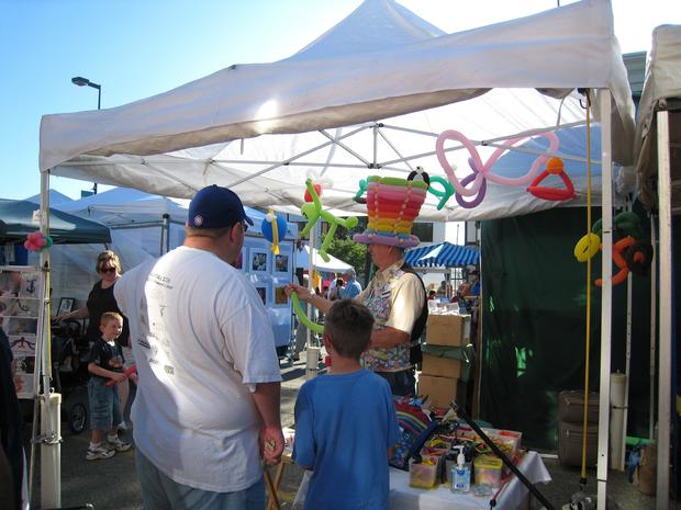 Balloon booth at the Wyandotte Street Art Fair 