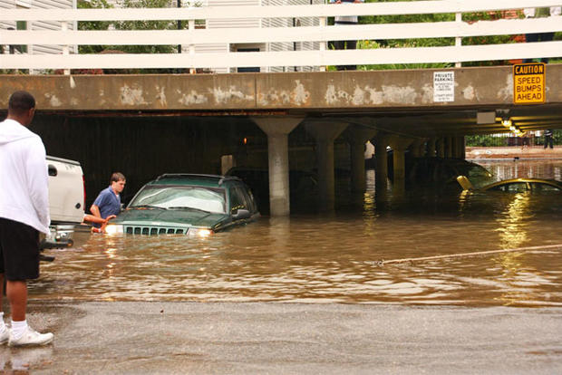 Drowned Cars In Condo Complex Garage 