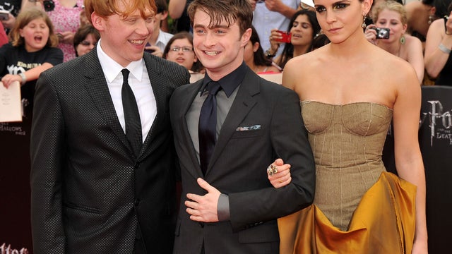 L-R Daniel Radcliffe, J.K Rowling, Emma Watson and Rupert Grint at world premiere in London last week of "Harry Potter and the Deathly Hallows: Part 2" 