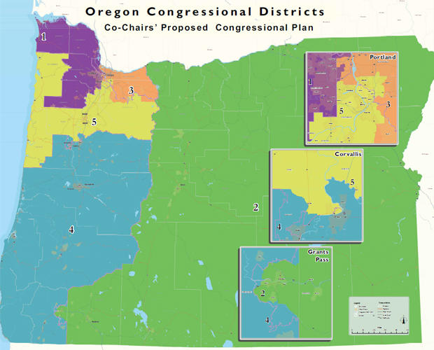Oregon congressional district map 