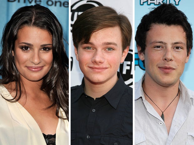 Lea Michele, Chris Colfer and Cory Monteith 