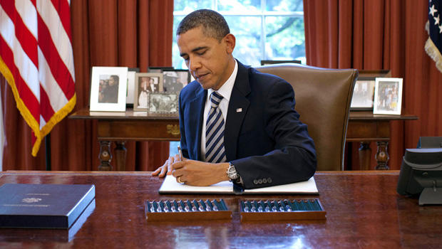 President Barack Obama signs the Budget Control Act 