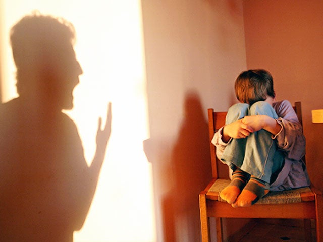 child abuse, neglect, emotional abuse, angry parent, yelling, silhouette 