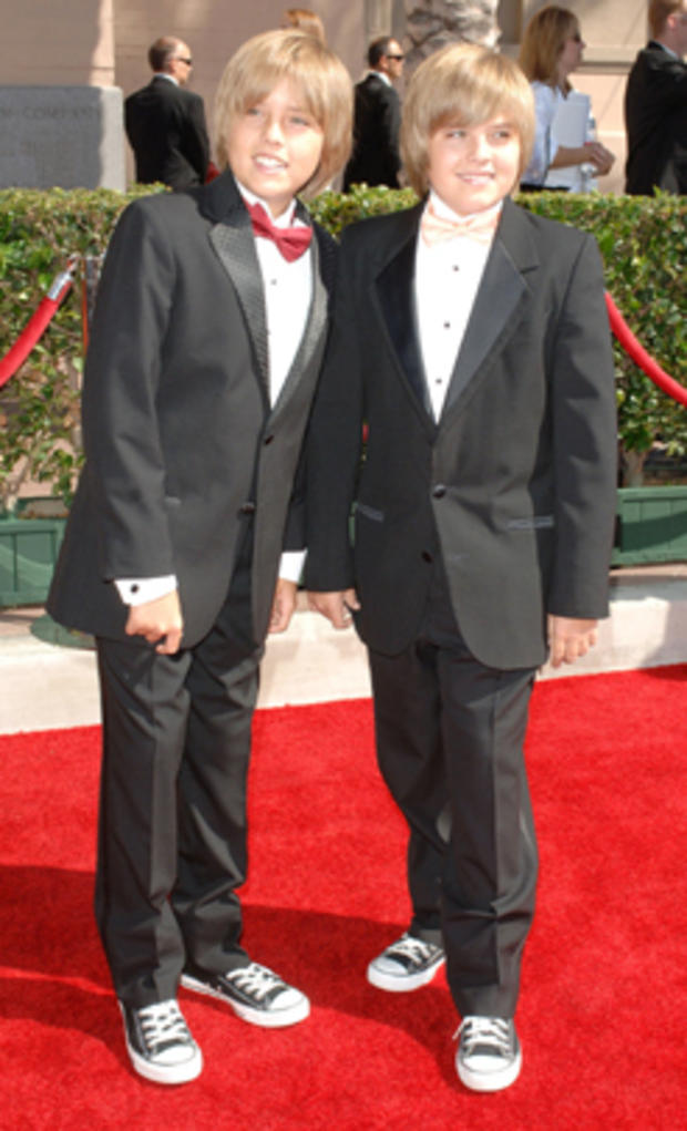 Actors and identical twins Dylan and Cole Sprouse arrives at the 2007 Creative Arts Emmy Awards at the Shrine Auditorium September 8, 2007 in Los Angeles, California.  