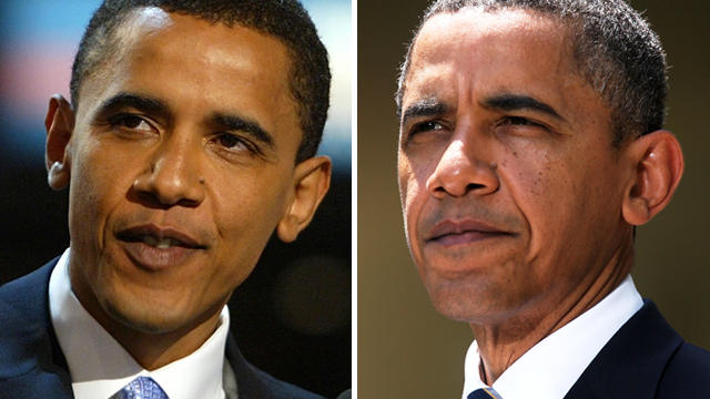 President Obama aging thru first term 