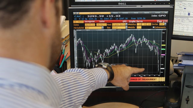 Trader at the French Stock Exchange 