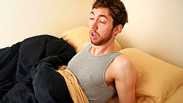 sleep deprived, exhausted, sleepy, wake up, tired, groggy, morning, trouble waking up, young adult, college, stock, 4x3 