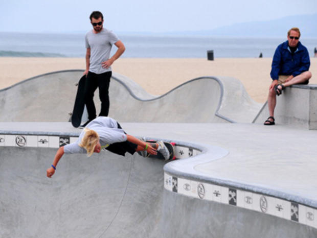 Venice Beach skateboarders 