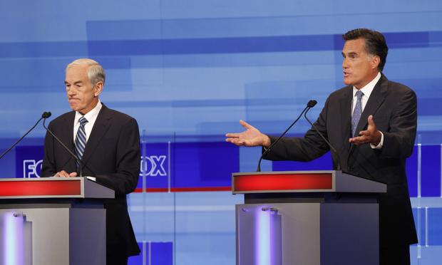 Ron Paul, Mitt Romney, debate 