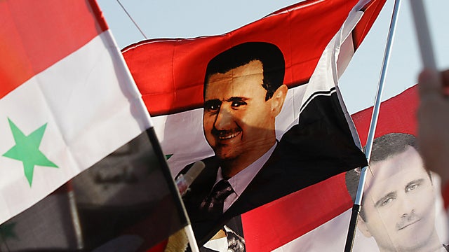 Pro-Assad rally in Damascus 