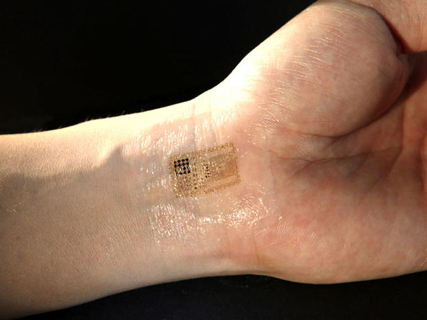 electronic skin, temporary tattoo, patch, monitor 