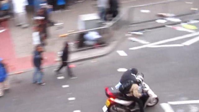 motorcyclist attacked in london riots 