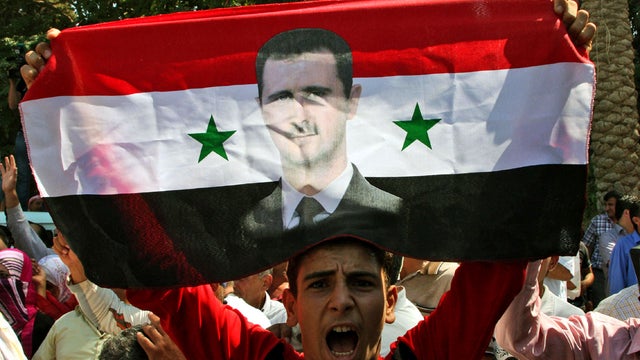 Syria pro-Assad demonstrations 