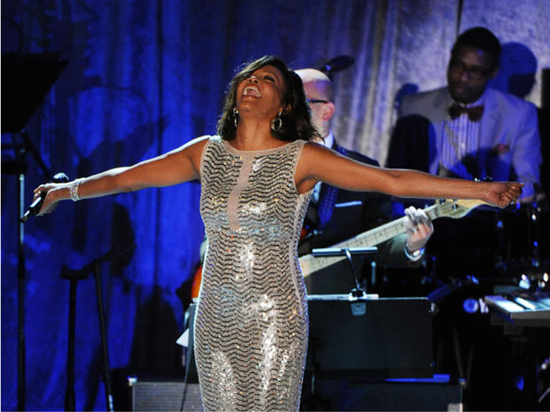 Whitney Houston performs during a concert on May 12, 2010, in Berlin. 