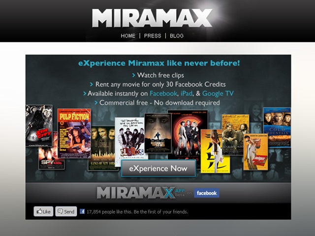 Watch Miramax movies on Facebook CBS News
