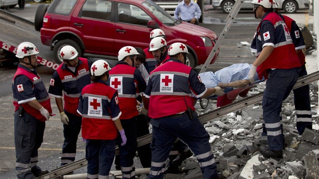 A woman's body is removed from the Casino Royale 