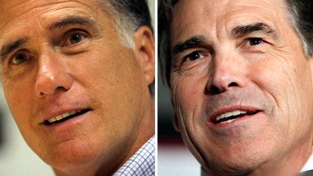 Mitt Romney and Rick Perry  