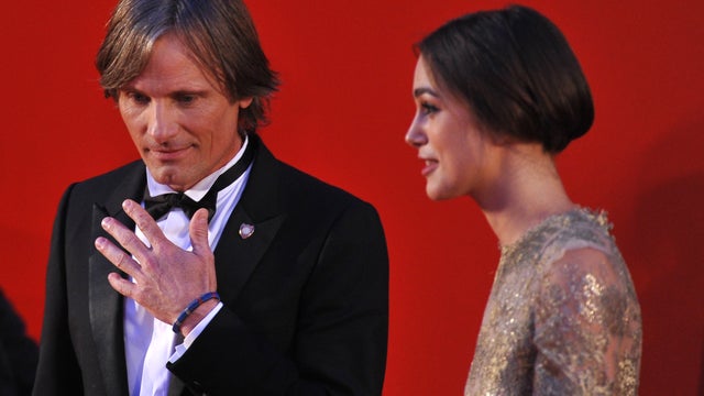Viggo Mortensen and Keira Knightley arrive for the screening of their movie "A Dangerous Method' at the 68th Venice Film Festival on Sept. 2, 2011. 