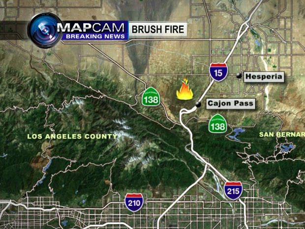 Hill Brush Fire Map 