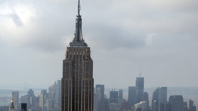 The New York City skyline from the Empire State Building 