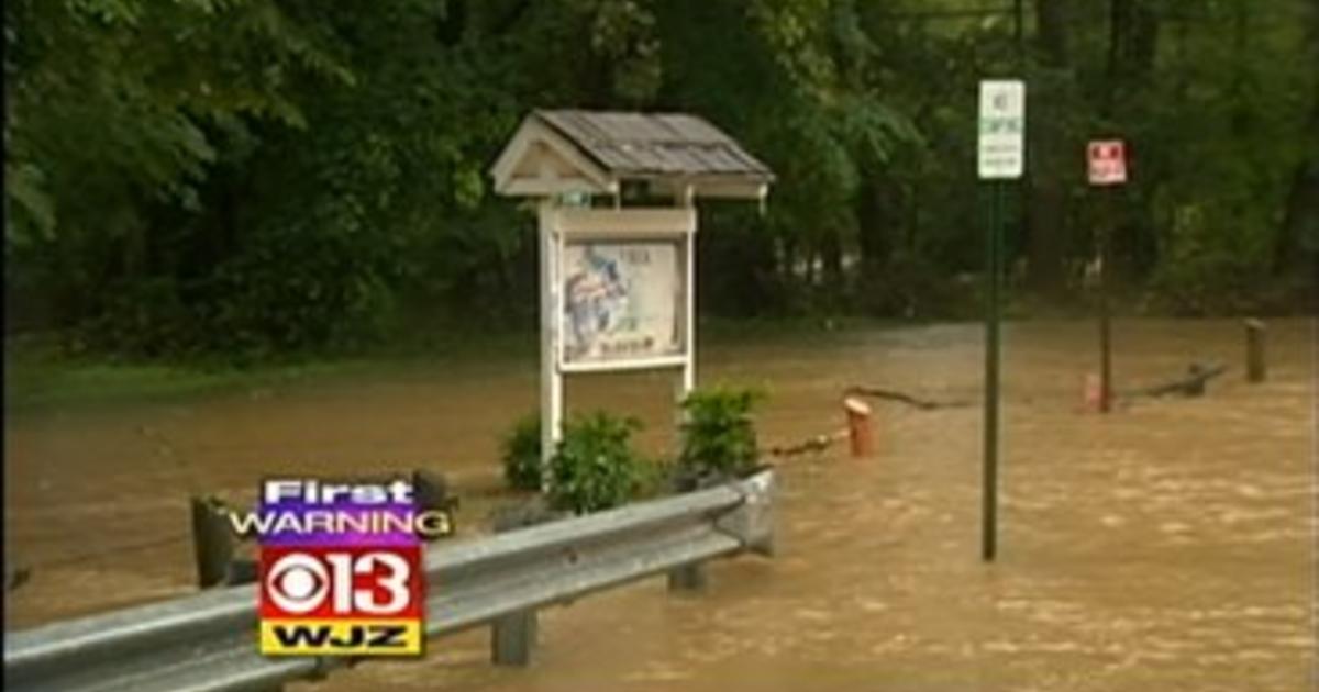 Heavy Rain Causes Flooding In Residential Neighborhoods Cbs Baltimore 1592