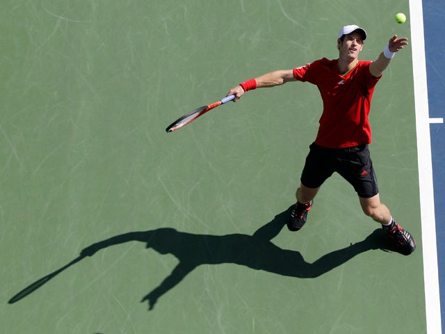 Andy Murray serves to Donald Young 