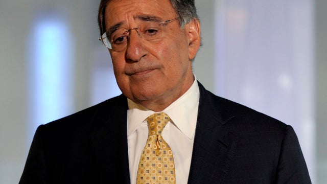 Defense Secretary Leon Panetta speaks to reporters after touring the National September 11 Memorial and Museum Sept. 6, 2011, in New York City. 