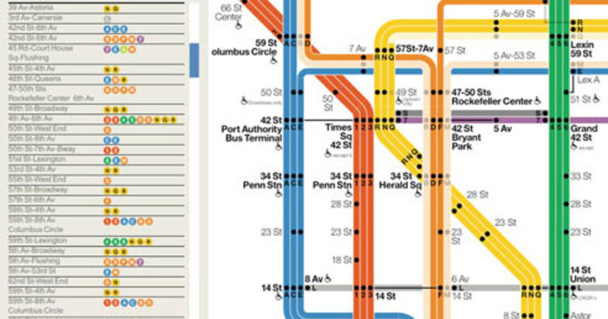 MTA Rolls Out Online Map Detailing Weekend Subway Service Changes CBS