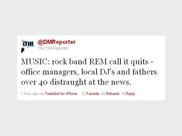 The day after: REM splits, tweeters react 
