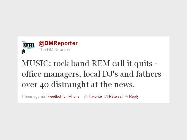 The day after: REM splits, tweeters react 