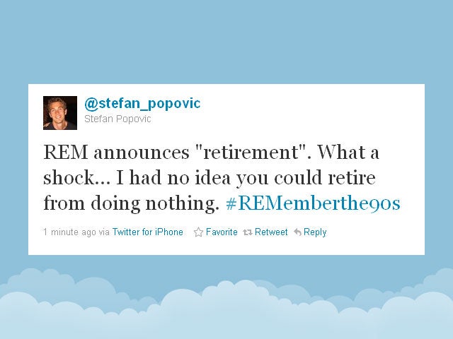 The day after: REM splits, tweeters react 
